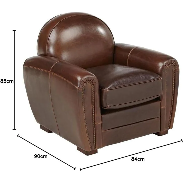 Ledersessel Vintage BAUDOIN - Braun – Bild 3