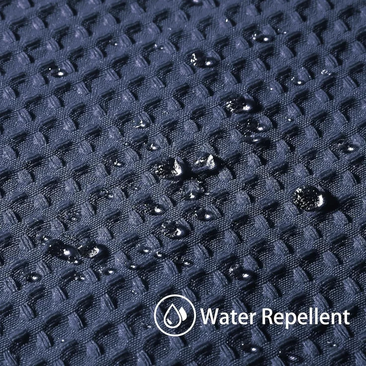 Waffel Duschvorhang Stoff Textil Badewanne Anti Schimmel Vorhang Wasserdicht – Bild 3