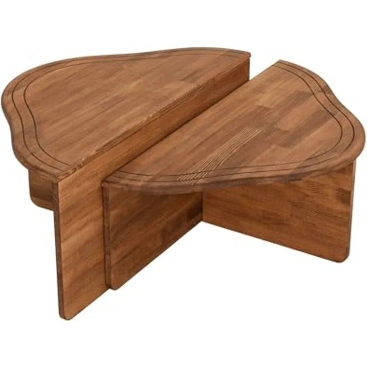 Dmora Couchtisch Juno 90 x 90 x 40h cm Braun Modular – Bild 7