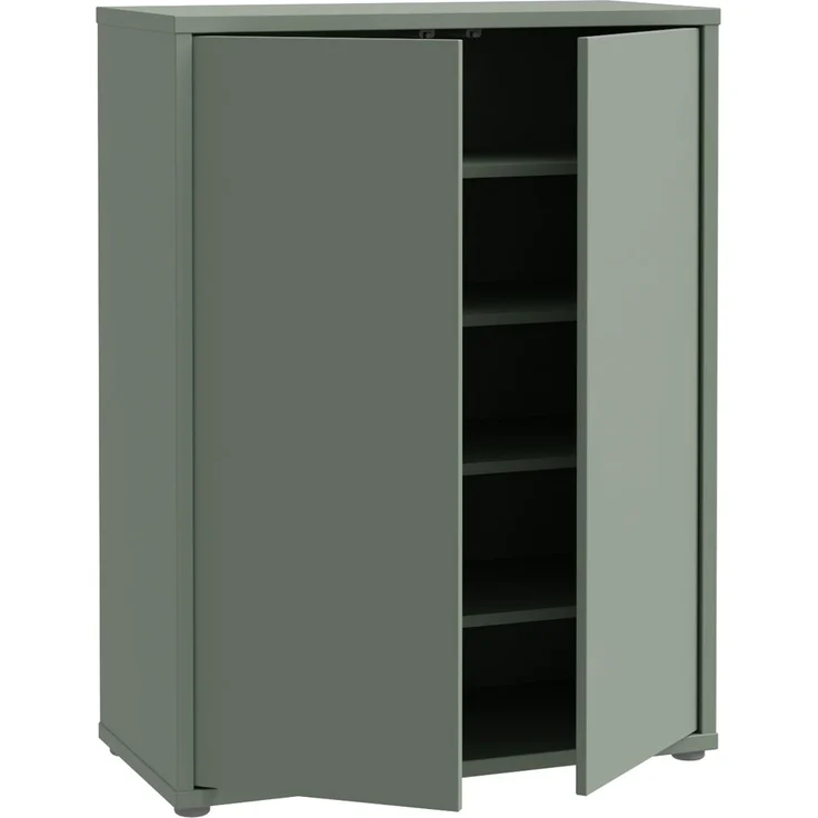 Schuhkommode >ALICE SPRINGS< 4 Böden, push to open, in Salbei - 74,5x99,1x34,9cm (BxHxT) – Bild 5
