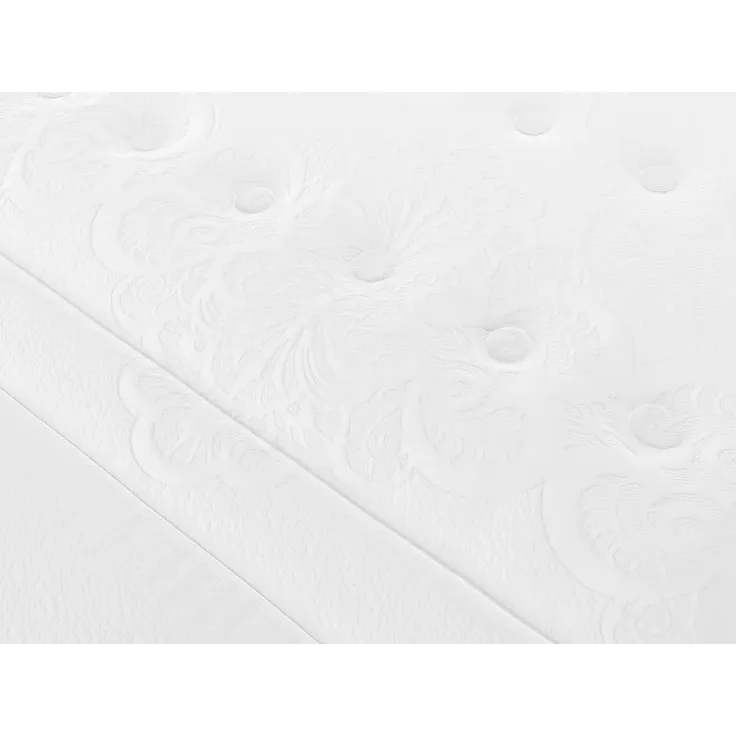 Vente-unique - CIREVA Set aus Matratze und Bettgestell StoffHolz, Platte BeigeWeiß - B 160 cm x H 30 cm x L 200 cm – Bild 7