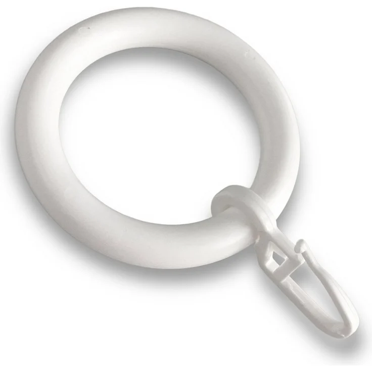 nodeko Gardinenring 10 Stück Vorhangringe für Gardinenstangen Ø 28 mm, für Vorhangstangen und Gardinenstangen Durchmesser 28 mm, (Packung, mit Faltenhaken), Ringe vollrund – Bild 2