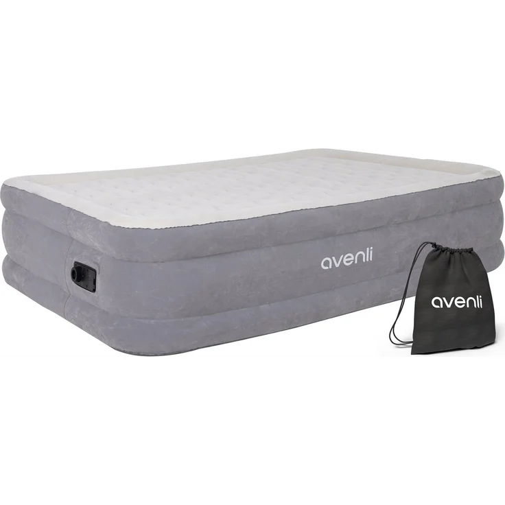 Avenli Luftmatratze Luftmatratze selbstaufblasend 2 Personen 203x152x46cm hoch, (Gästebett aufblasbar aufblasbare Matratze mit integrierter Elektropumpe, 1-St, mit Pumpe und Tragetasche), Aufblasbares Reise Bett inklusive Pumpe und Tragetasche – Bild 5