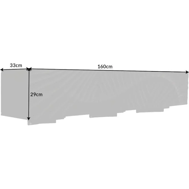 riess-ambiente Lowboard SCORPION 160cm schwarz (Einzelartikel, 1 St), Wohnzimmer · Massivholz · Mango · TV-Schrank · hängend · Industrial – Bild 7