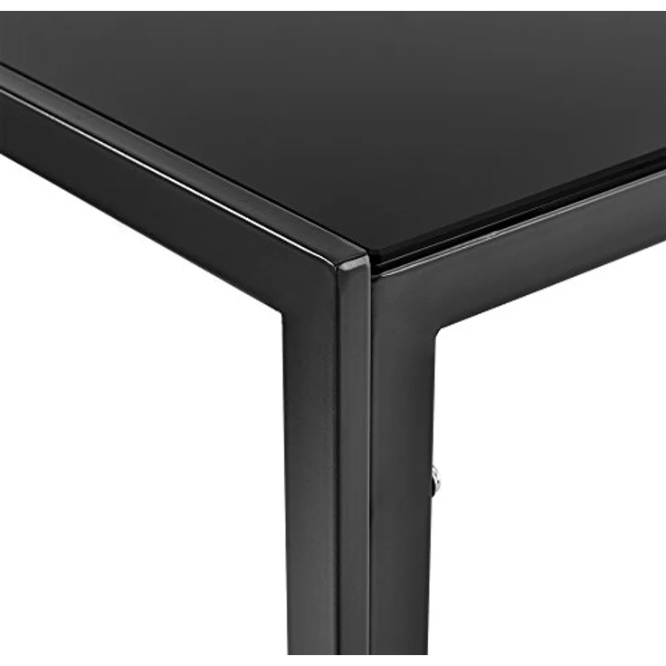 Esstisch Enschede 105x60x75 cm Tischplatte Glas Schwarz en. casa – Bild 7