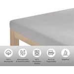 OTTO home Spannbettlaken Physalis Topper COMFORT, Jersey, Gummizug: rundum, (1 Stück), Baumwolle, Matratzen bis 10 cm Höhe, Bettlaken, Spannbetttuch, Laken