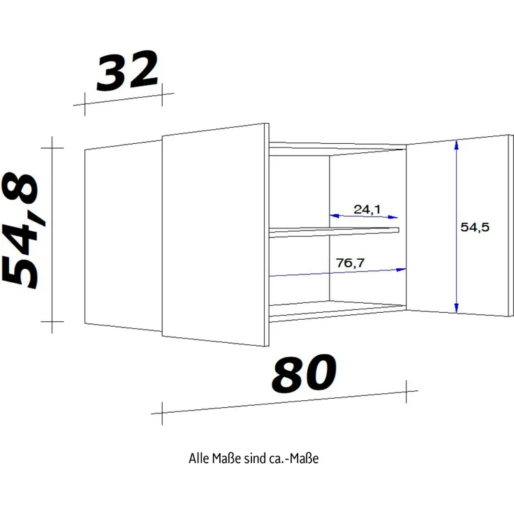 Flex-Well Hängeschrank Morena (B x H x T) 80 x 54,8 x 32 cm – Bild 3