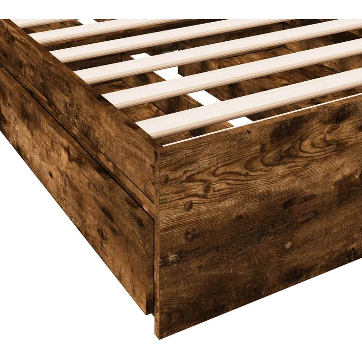 vidaXL Bettgestell mit Stauraum Geräucherte Eiche 80 x 200 cm 3429591 – Bild 7
