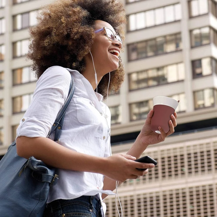 Berghoff 3950136 Reisebecher, Porzellan, 0,25 l, Rosa,Weiß – Bild 6