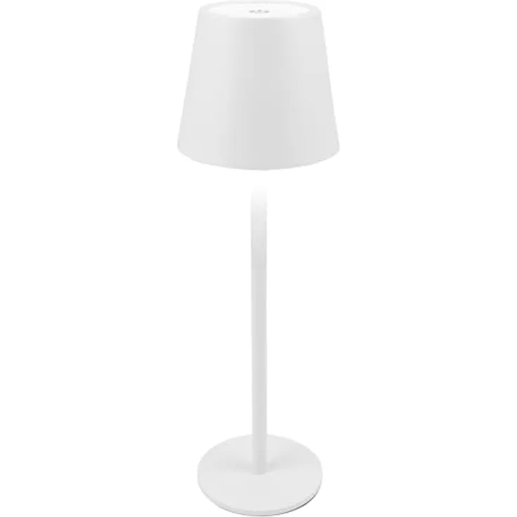 AddLiving LED Fashion Tischlampe, dimmbare LED mit 3 Farbtemperaturen und USB-Anschluss, weiß