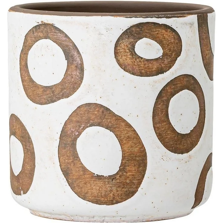 Bloomingville Blumentopf weiß 12cm Terrakotta Kringel – Bild 1