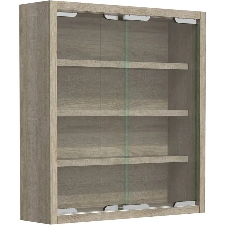 VCM Wandvitrine Agisa 918270 Sonoma-Eiche H. 40 x B. 37 x T. 10 cm – Bild 1