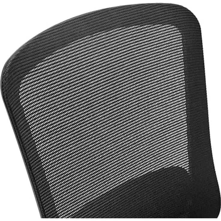 hjh OFFICE Ergonomischer Bürostuhl Sedito – Drehstuhl mit Verstellbarer Netz-Rückenlehne, Lordosenstütze und Wasserfallsitz, Schwarz/Schwarz – Bild 5