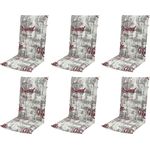 Doppler 6x 2901 Hochlehner Gartenstuhl Auflagen 120x50x7cm grau