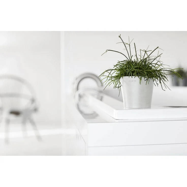 ECOPOTS Blumentopf Amsterdam Mini 10,5 Weiß, für den Innenbereich – Bild 3