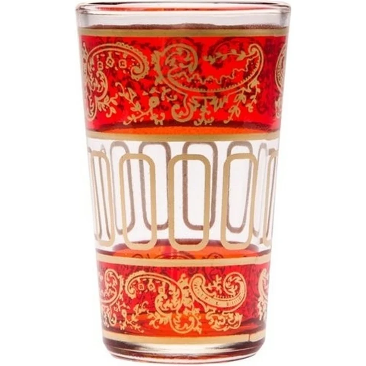 Marrakesch Orient & Mediterran Interior Teeglas 6x Orientalische Teeglas Lamia Orange - 6er SET, Handarbeit – Bild 2