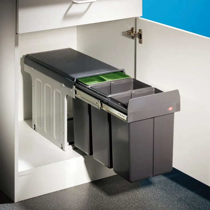 WESCO 857411-11 Abfallsorter 24 (3x8) Liter BIO MASTER ab 30 cm Schrankbreite