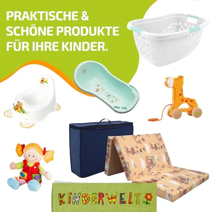 KiNDERWELT Reisebett Baby Reisematratze 120x60 cm, rosa, Klappmatratze Faltmatratze, Schaumstoff Matratze Kinder aus hochwertigem Kaltschaum, Made in Germany – Bild 7