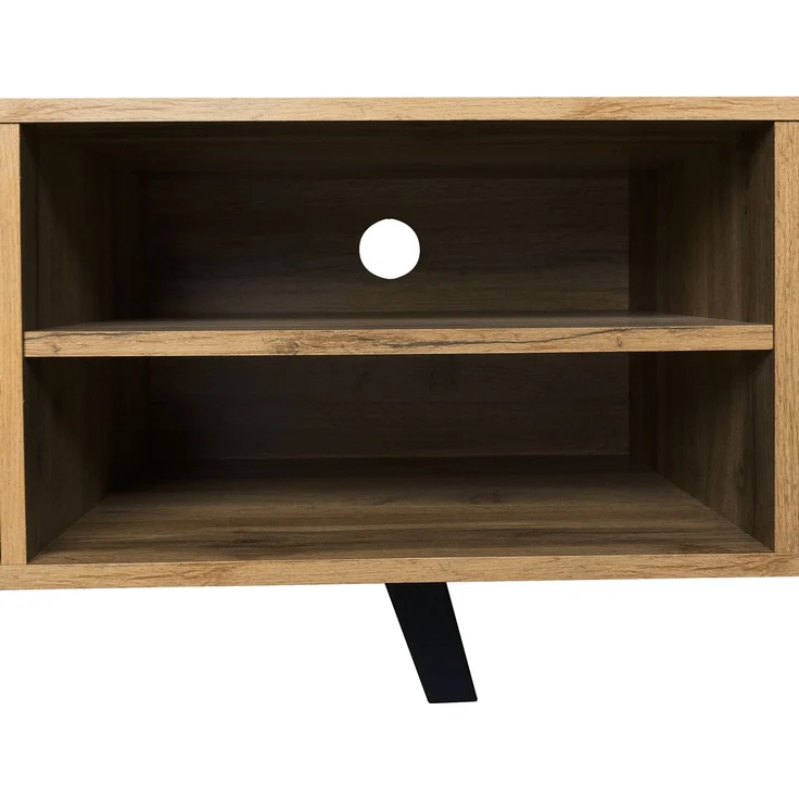 TV-Schrank Fernsehtisch Lowboard Holzoptik modern 160 cm Sideboard Medienkonsole mit Türen und offenen Fächern Wohnzimmermöbel – Bild 8