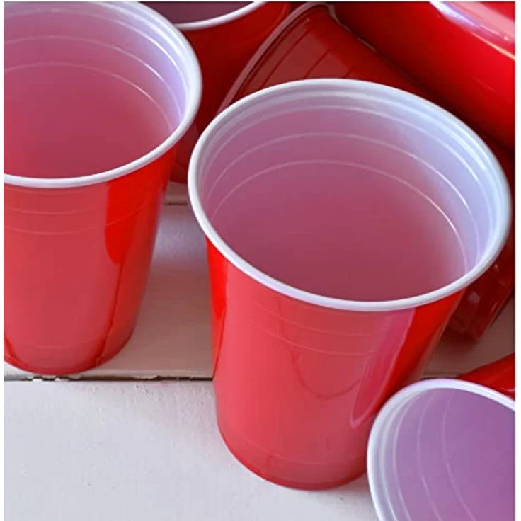 Goods+Gadgets Becher Wiederverwendbare Partybecher 50er Set – Dickwandige Beer Pong Becher, 100-tlg, Plastikbecher, Trinkbecher Getränkebecher – Bild 7