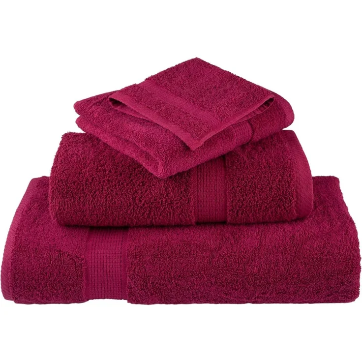 vidaXL Premium Duschtücher SOLUND 2 Stk. Bordeaux 70x140 cm 600 g/qm 137212 – Bild 4