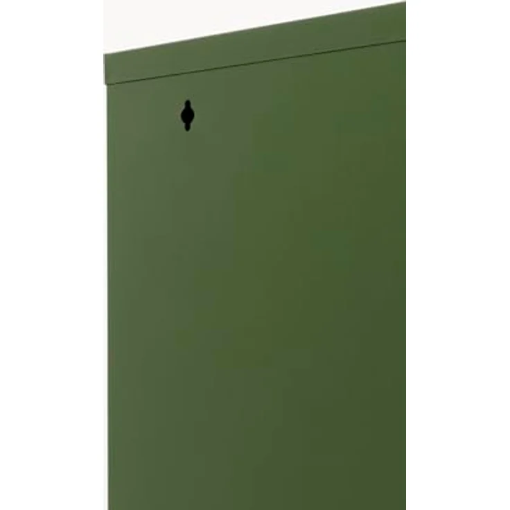Kare Design Schuhschrank Caruso, Oliv, 173 x 50 x 15 cm, Schuhablage, Schuhkipper, Schuhregal, mit 3 Klappen, für 6 Paar Schuhe, Stahl, Schmal, Platzsparend, Hoch, Eingangsbereich – Bild 5