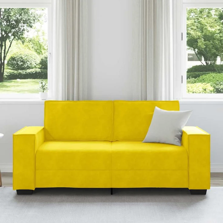 vidaXL 2-Sitzer-Sofa Gelb 180x78x84 cm Samt 4105026 – Bild 2