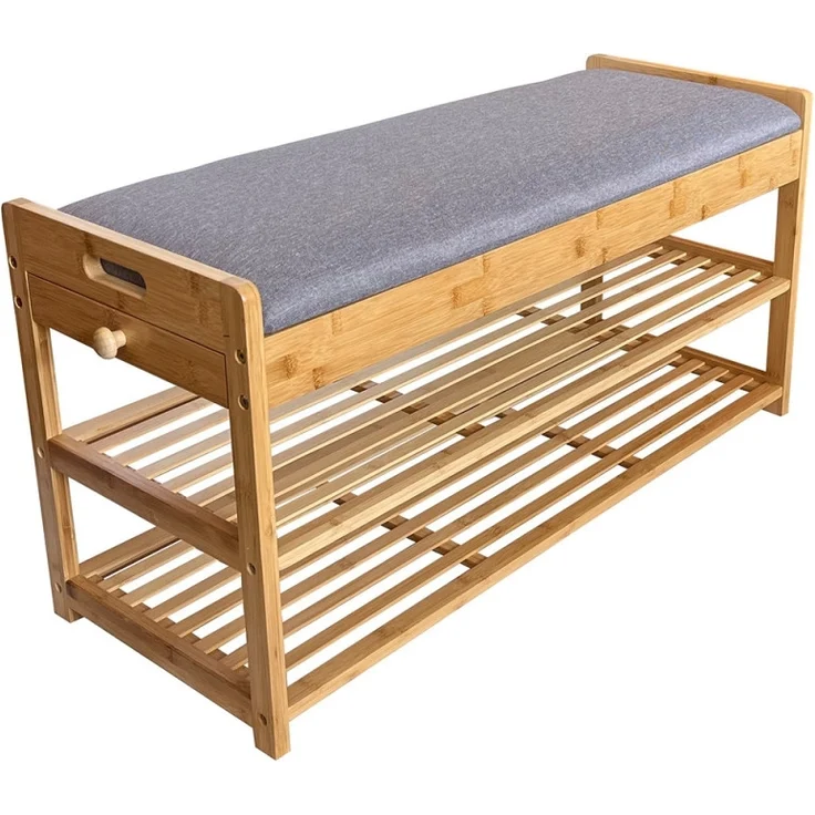 HTI-Living Schuhbank Schuhbank mit Schubfach Bambus (Stück, 1-St, 1 Schuhbank), Schuhregal – Bild 7