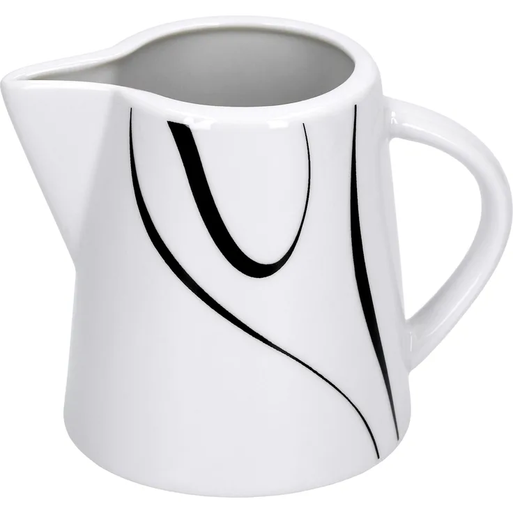 Galaxy Milchkännchen 230ml Gießer Sahne-Kännchen Kaffeezubehör Liniendekor edel Markenporzellan