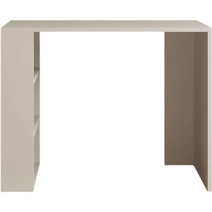 Scandinavian Study Desk, White, 90 x 70 x 50 cm | 100% Melamine Coated Particle Board, 18 mm Thick | Multipurpose with Numerous Shelves & Storage – Bild 6