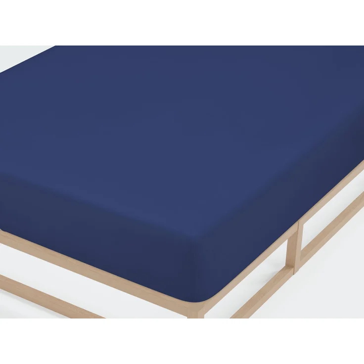 Castell Jersey-Stretch-Spannbetttuch, Marine, 1x 90x190 cm - 100x200 cm, 90x200 cm – Bild 1