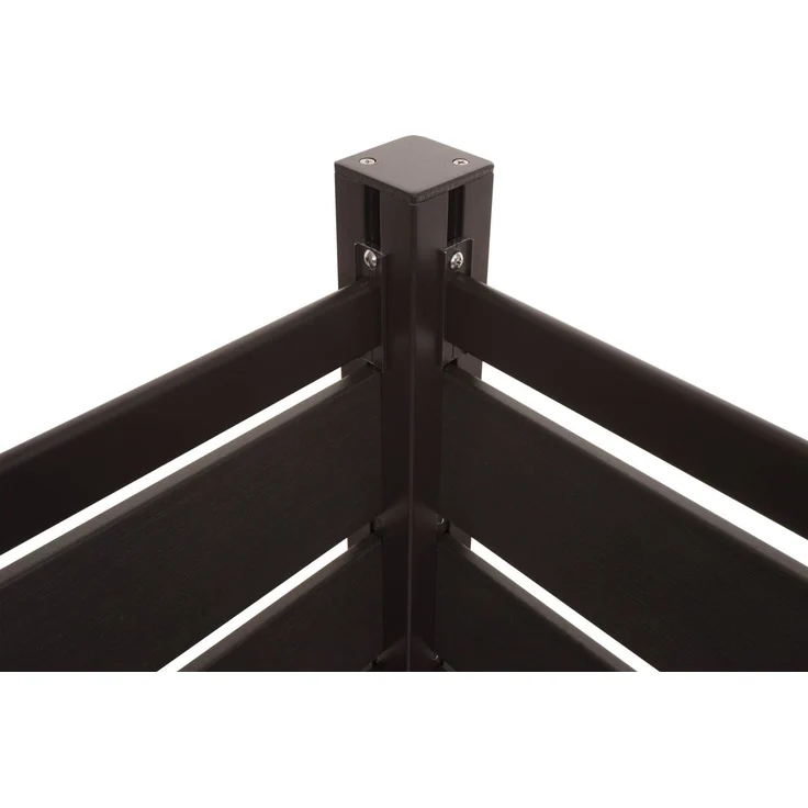 Alu Mülltonnen-Zaun HWC-K57, Mülltonnenverkleidung, Holzoptik erweiterbar 130x300x110cm ~ anthrazit – Bild 5