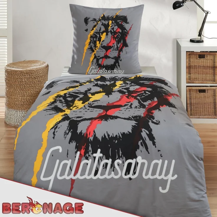 BERONAGE Wendebettwäsche Galatasaray Istanbul Fußball RAMS-Park Bettwäsche Linon / Renforcé, Baumwolle, 2 teilig, Süper Lig Bettwäsche – Bild 4