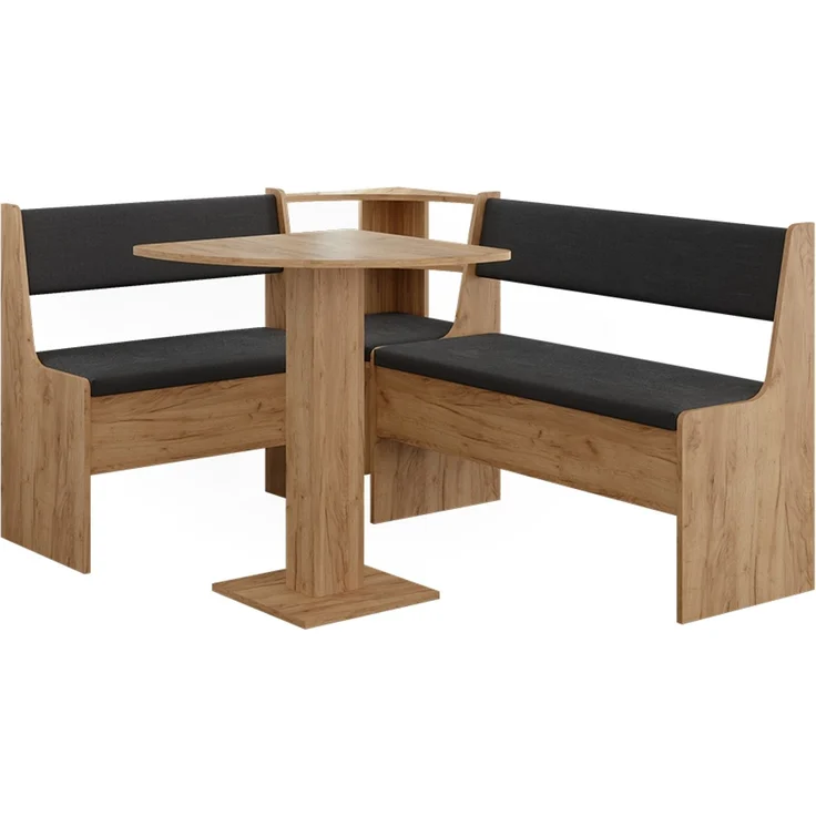 Vicco 'Roman' Eckbankgruppe mit Tisch, Goldkraft Eiche/Anthrazit, 150 x 120 cm – Bild 1