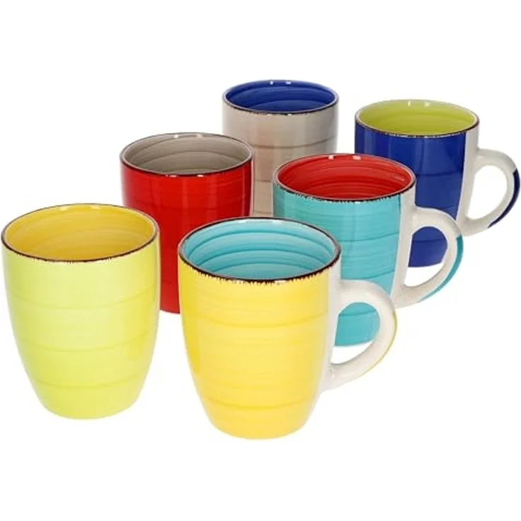 MamboCat Becher 6er Set Kaffeebecher Malaga Snaily, Steingut – Bild 2