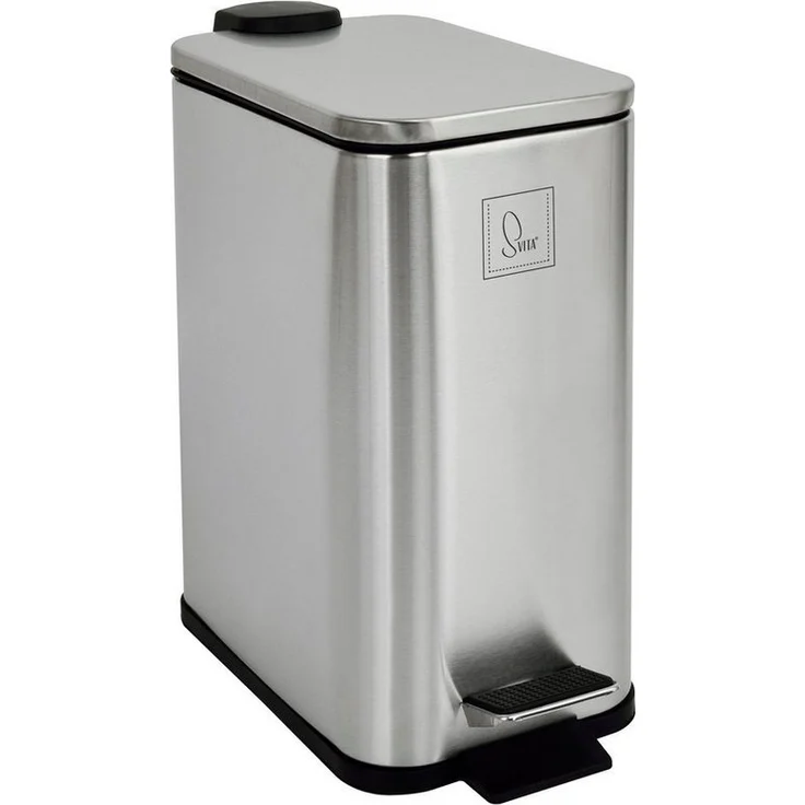 SVITA Mülleimer ST5, Treteimer, Softclose-Funktion, 5L, Edelstahl, Silber – Bild 5