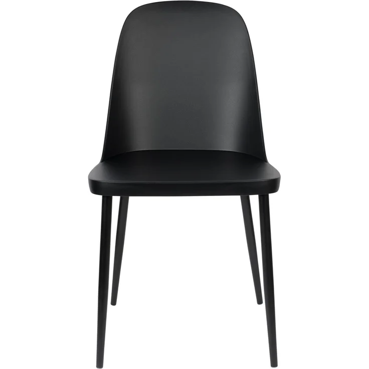 Esszimmerstuhl Pip im 2er-Set, Schwarz mit Metallbeinen für Wohnzimmer 46x53,5x85 cm – Bild 2