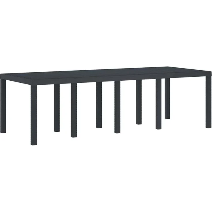vidaXL Gartentisch Anthrazit 250 x 100 x 73 cm Poly-Rattan 3378516 – Bild 1