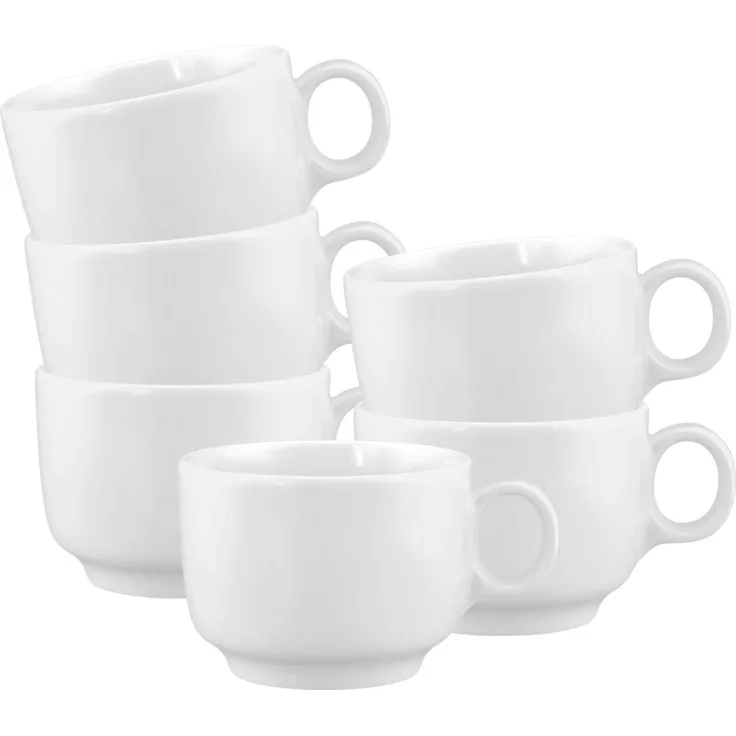Seltmann Weiden Sento Home Kaffeetasse 210 ml 6er Set Weiß