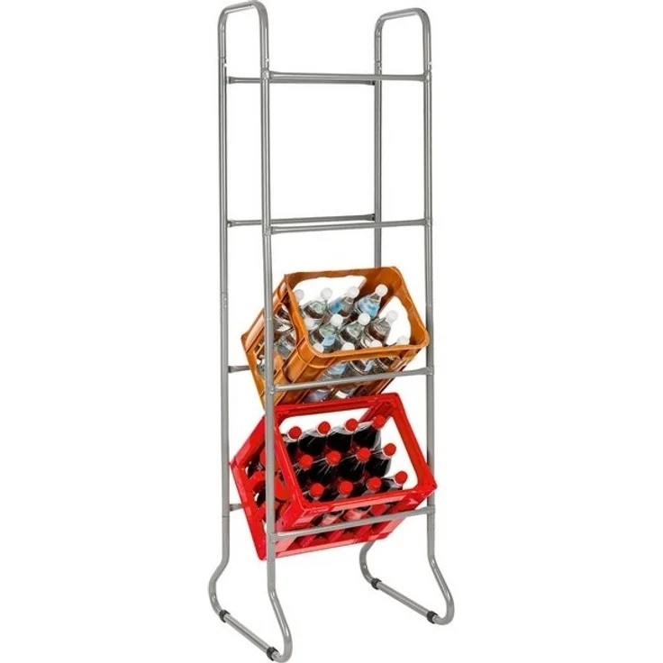ONVAYA® Universal Kastenständer | 1 Stück | 4 Etagen Kastenregal | Flaschenkastenregal | Getränkekistenregal | Kastenhalterung | Getränkeregal | Kistenregal | Flaschenkastenständer | Kistenhalter – Bild 4