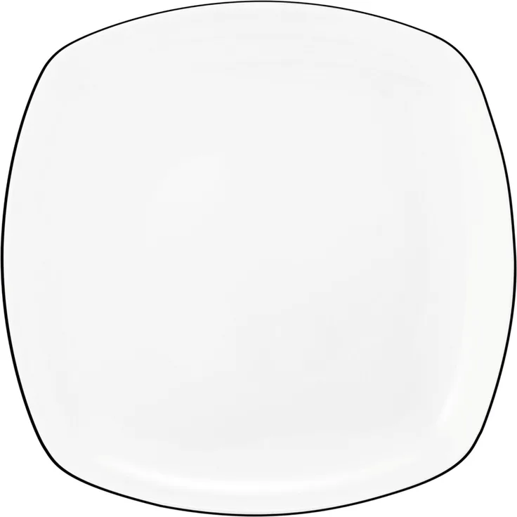 Seltmann Weiden Lido Black Line Frühstücksteller eckig 20 cm
