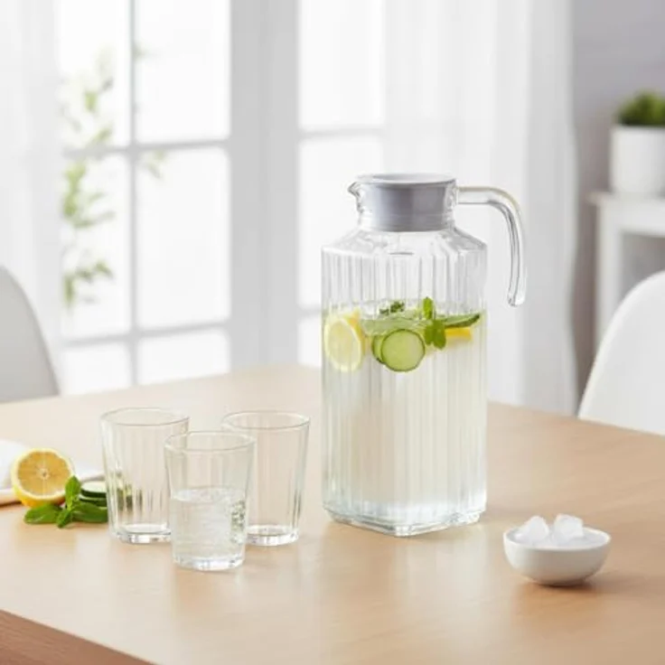Kanne Luminarc Quadro Wasser Durchsichtig Glas 1,7 L – Bild 6