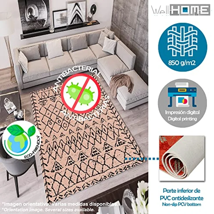 BattleField creme bedruckter Polyesterteppich 100x200 cm – Bild 5