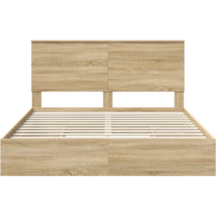 vidaXL Aufbewahrungsbett Sonoma-Eiche 160 x 200 cm Holzwerkstoff 3411189 – Bild 7