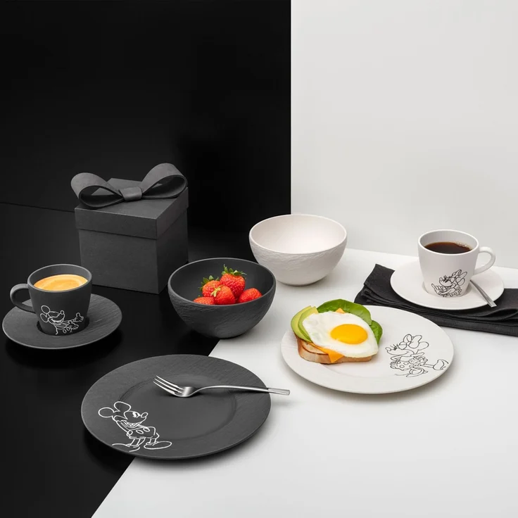 Villeroy & Boch Manufacture Rock - Mickey Mouse Kaffeetasse mit Untertasse 160 ml 2er Set – Bild 3