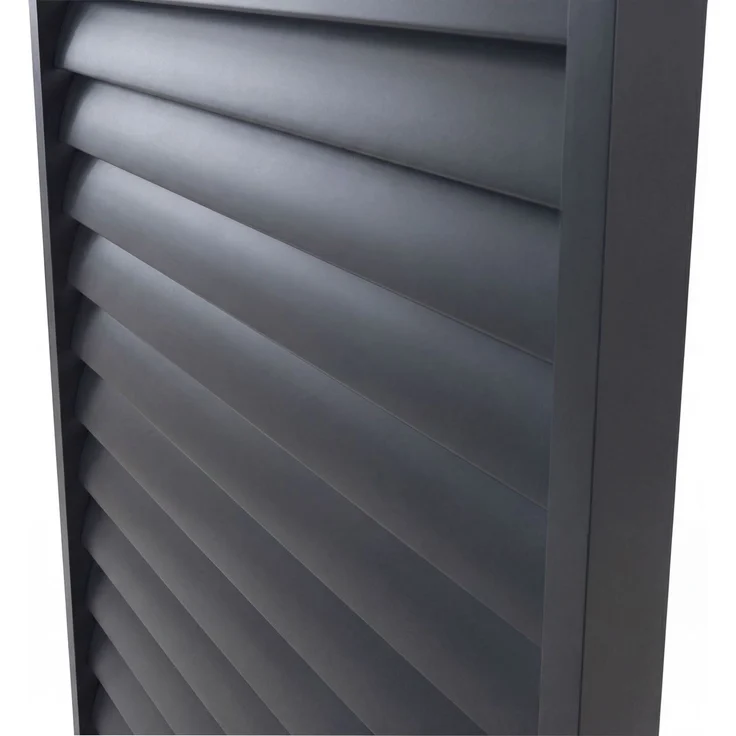 Lamellenwand für Pergola HWC-P65, Lamellenpaneel Modul Paneel Seitenwand, Aluminium 220x90cm ~ anthrazit – Bild 5