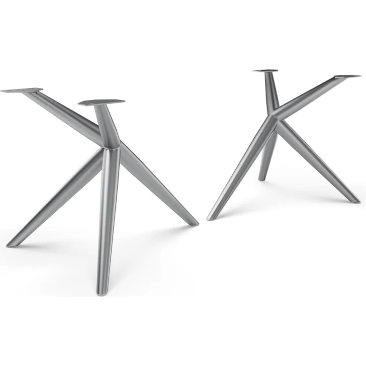 Tischgestell Estelar rund Edelstahl (2er-Set) – Bild 1