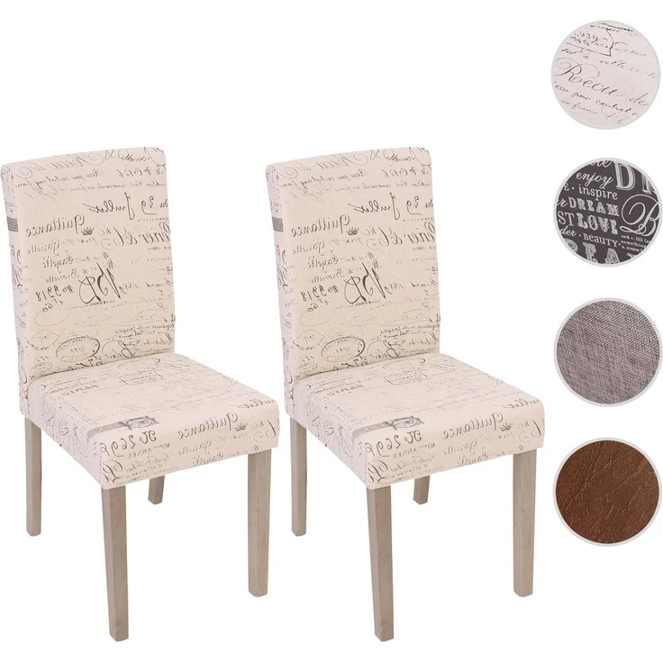 PROREGAL® Esszimmerstuhl Esszimmerstuhl klassisch und zeitlos HxBxT 90x43x56cm Material, Farbe (2 St), Mit hochwertigem Bezug, erhältlich in vielen Ausführungen – Bild 8