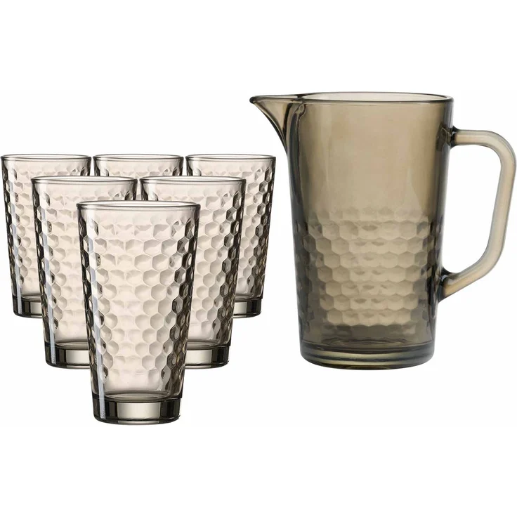 Ritzenhoff & Breker Favo Krug- und Longdrinkglasset 7-teilig braun – Bild 1
