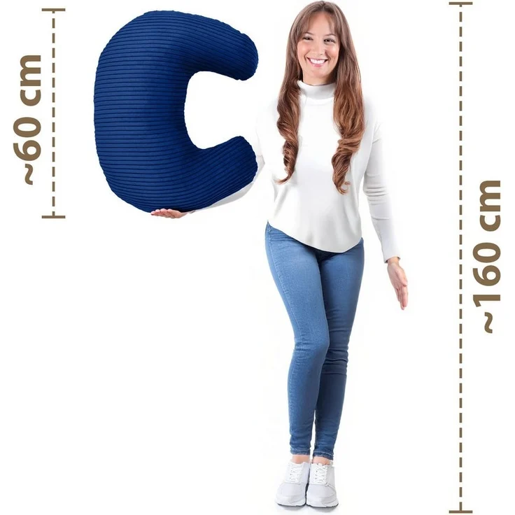 Amilian Stillkissen - Lagerungskissen - Schwangerschaftskissen mit Füllung und Bezug, Stillmond - Stillhörnchen - pregnancy pillow, für Mütter und Babys – Bild 2